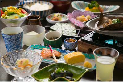 美味しいお米とごはんに合う郷土料理を味わう朝食	