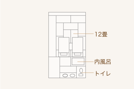 一般客室ツインの間取り